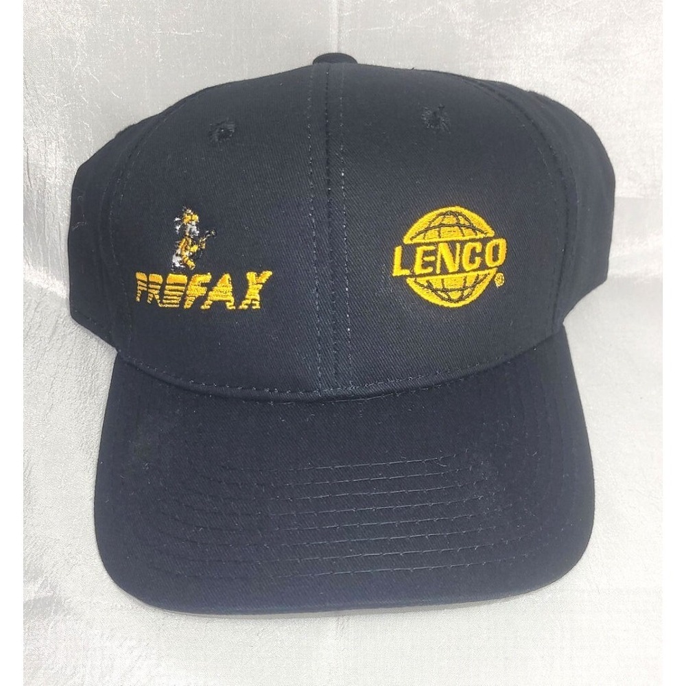 Profax Lenco Welding Products Embroidered Baseball Cap Hat Black Adjustable Back